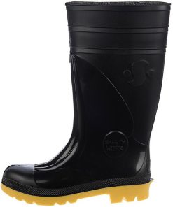 چکمه لاستیکی مشکی پنجه فولادی شیما